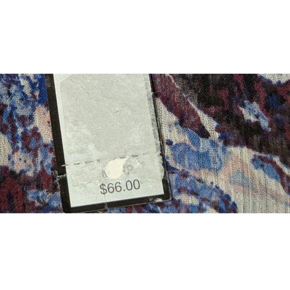 Tahari ASL Sheer Lightweight Ruffled Top Sleeveless Floral Blouse Plus Size 2X - Picture 2 of 11